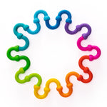 Colorful Plip Links building set by Fat Brain Toy Co. with interlocking plastic pieces for creative construction and play.