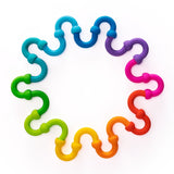 Colorful Plip Links building set by Fat Brain Toy Co. with interlocking plastic pieces for creative construction and play.
