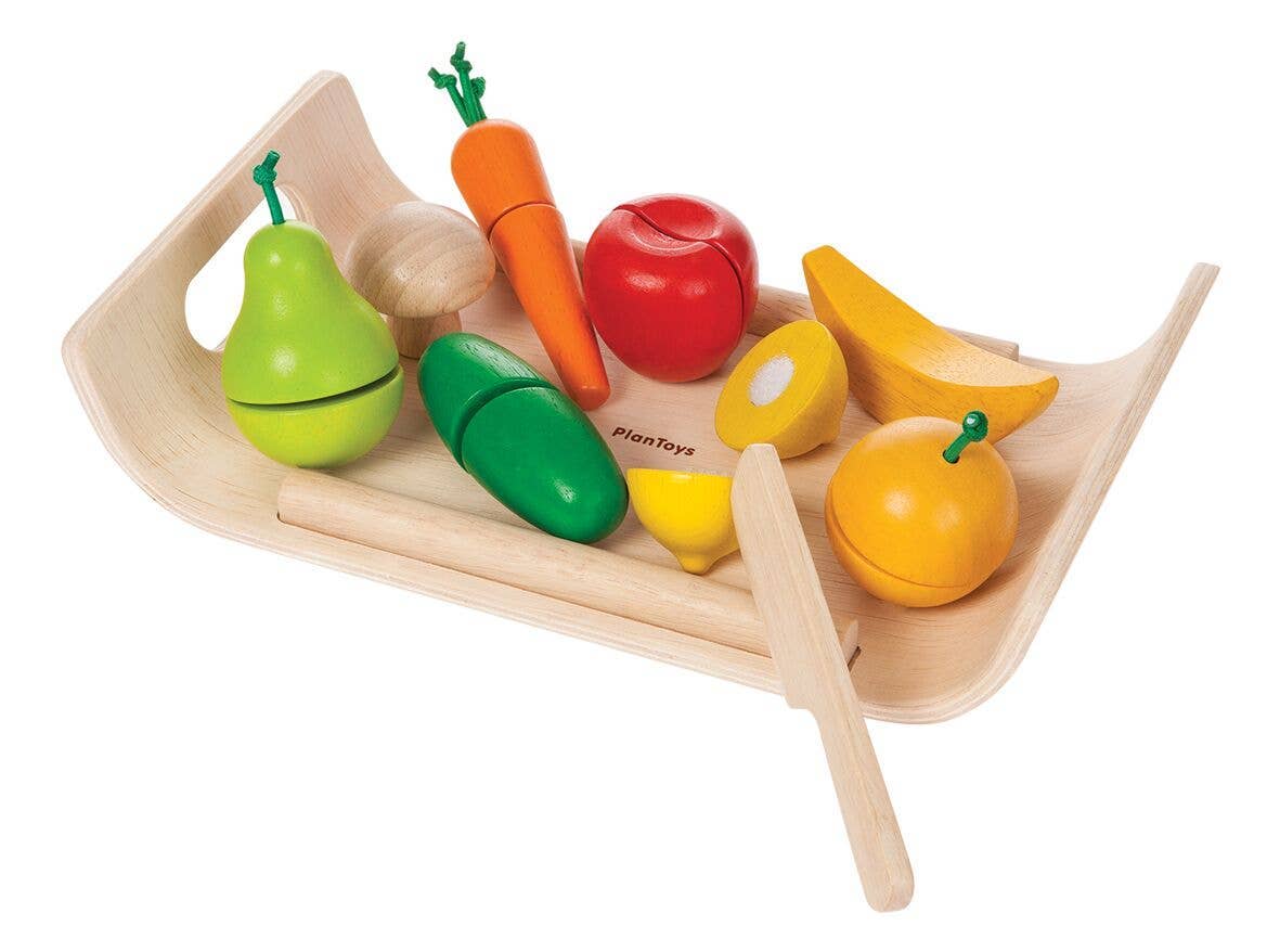 Assorted Fruit And Vegetable Wood Toy for Kids - Toy Polloi