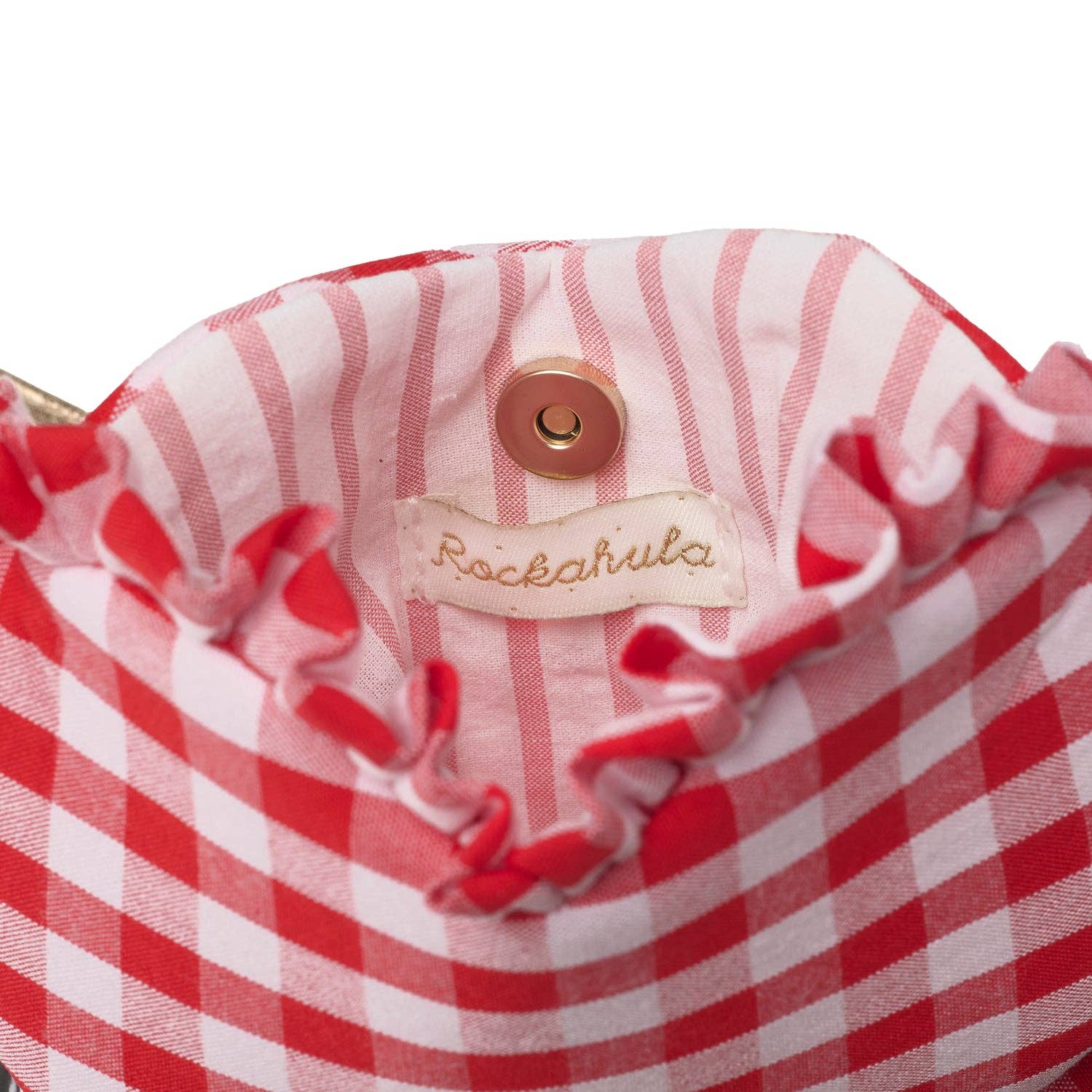 Gingham Ruffle Heart Bag - Toy Polloi