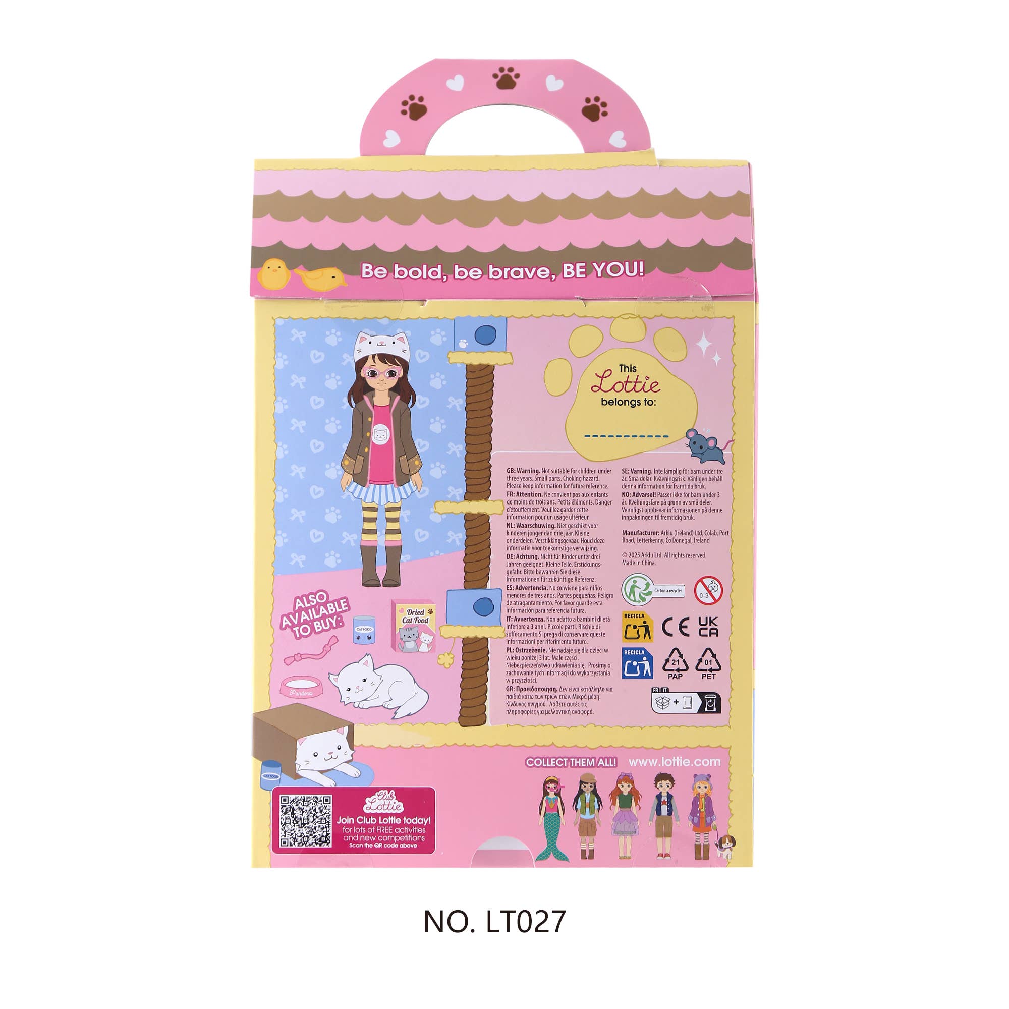 Lottie Dolls Pandora's Box doll with colorful costume and detailed face, showcasing a whimsical character from the Lottie Dolls collection.
