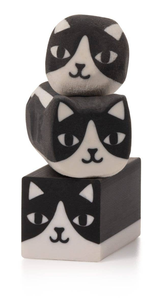 SNIFTY Nine Lives Cat Eraser for arts and crafts, showing a cute cat-shaped rubber eraser on a white background.
