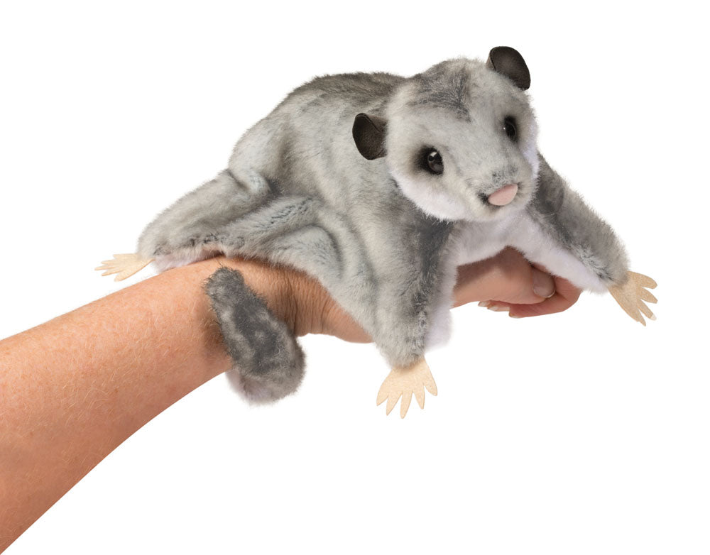 Soft Douglas Toys Squeak Sugar Glider plush toy with detailed fur and realistic features, perfect for cuddling or play.