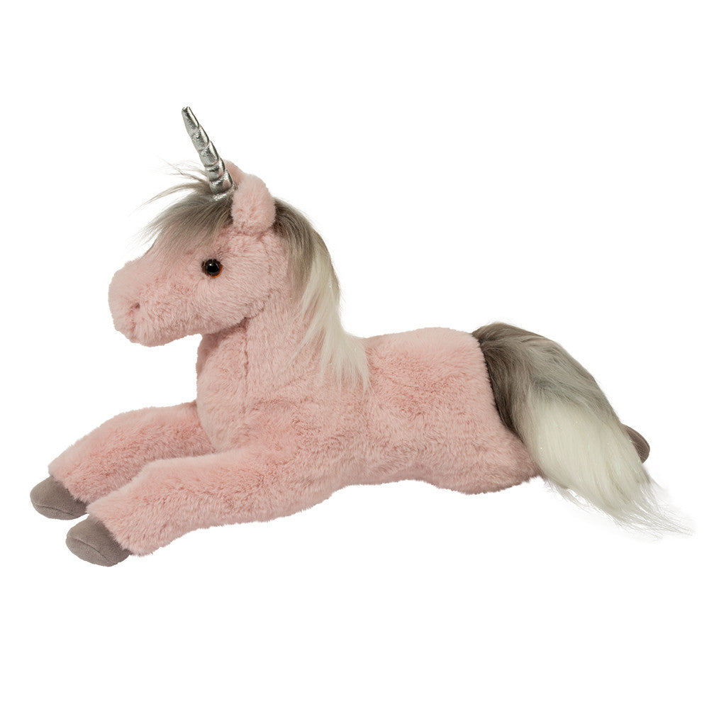 Soft Esme Unicorn plush toy by Douglas Toys, featuring pastel colors and a cuddly design, perfect for kids and collectors.