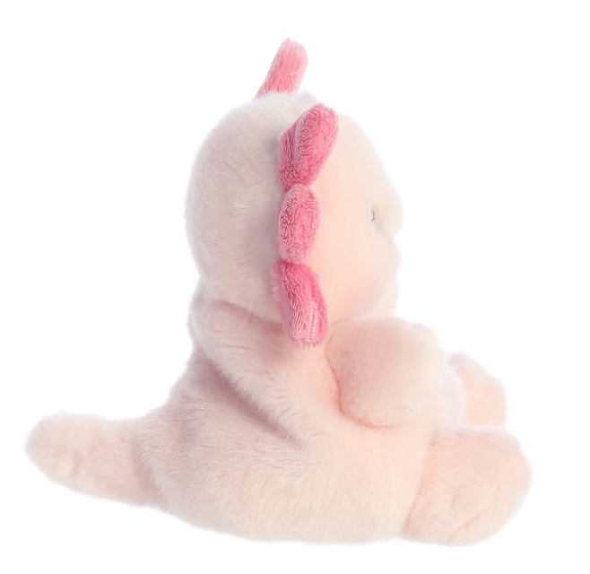 Pink Axolotl Palm Pal plush toy from Palm Pals, soft and cuddly with detailed features, perfect for plush toy lovers.