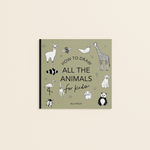 Book cover of "How to Draw Animals" arts and crafts book by Paige Tate & Co., featuring colorful animal illustrations.