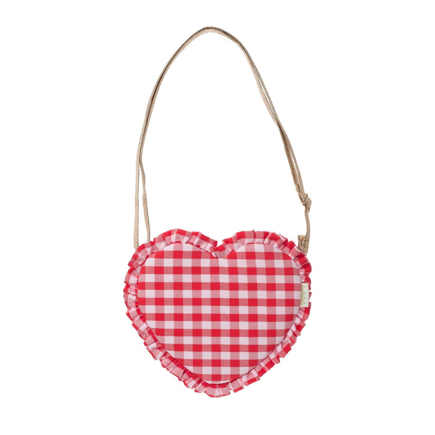 Gingham Ruffle Heart Bag - Toy Polloi