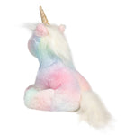 Colorful rainbow unicorn plush toy by Douglas Toys, soft and cuddly with a vibrant mane and horn, perfect for kids and collectors.