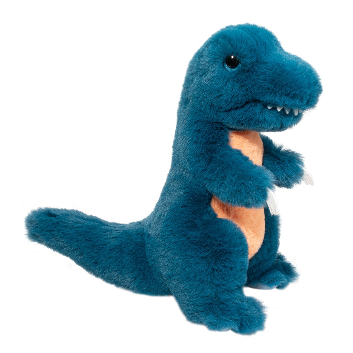Douglas Toys Kennie T-Rex plush toy, soft dinosaur plush in green with detailed features, ideal for children.