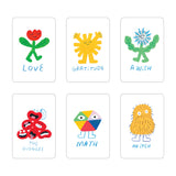 Image of "Matching Things: A Snap Game" by Chronicle Books, featuring colorful game cards for matching and puzzle play.