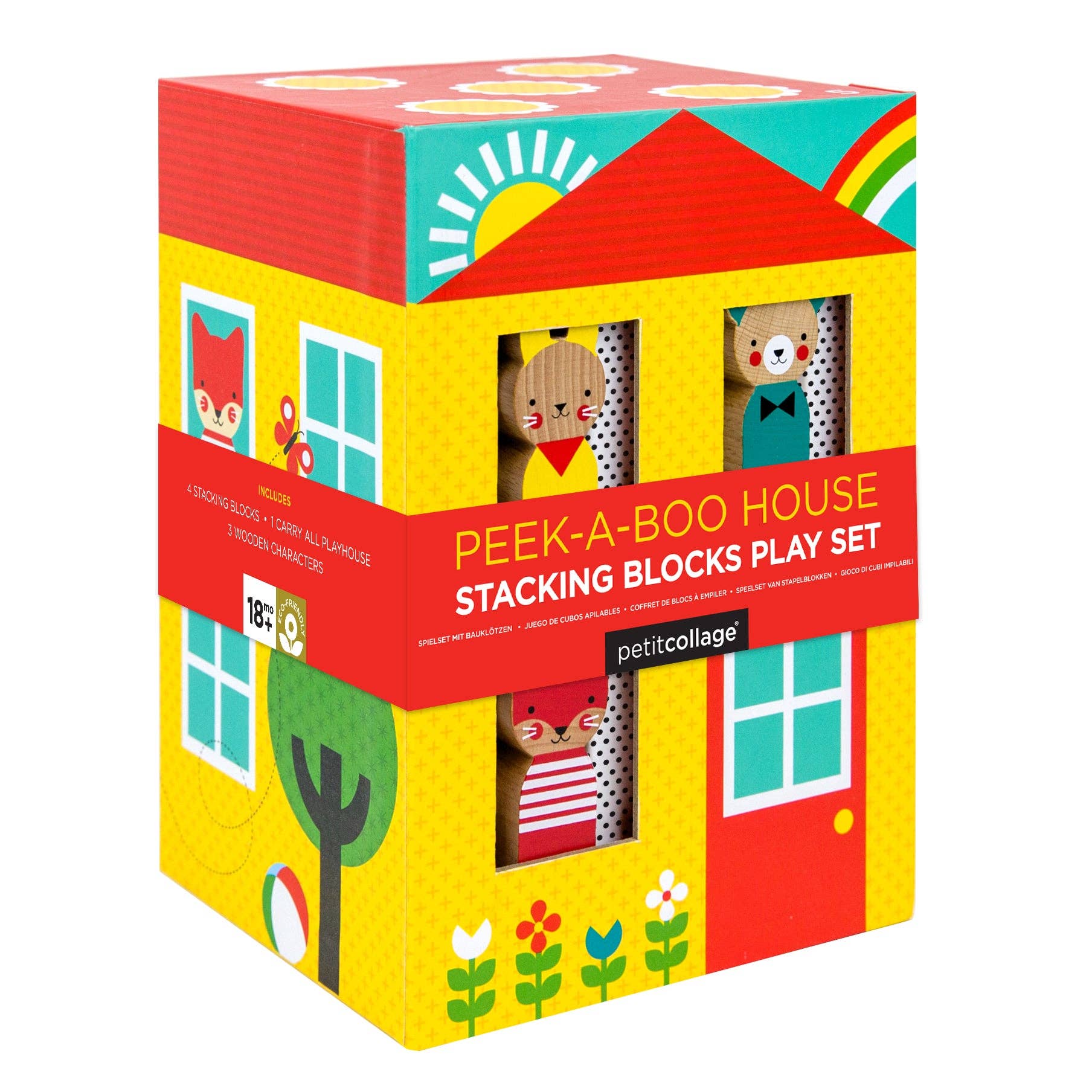Peek-A-Boo House Stacking Blocks Play Set - Toy Polloi