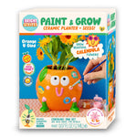 Bright Stripes Paint & Grow Orange Kit for arts and crafts, featuring vibrant orange paints, seeds, and craft tools in the image.