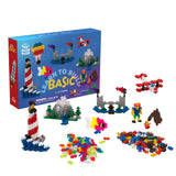 Plus-Plus USA Learn To Build Basics Set, educational building game with colorful pieces for creative play and learning.
