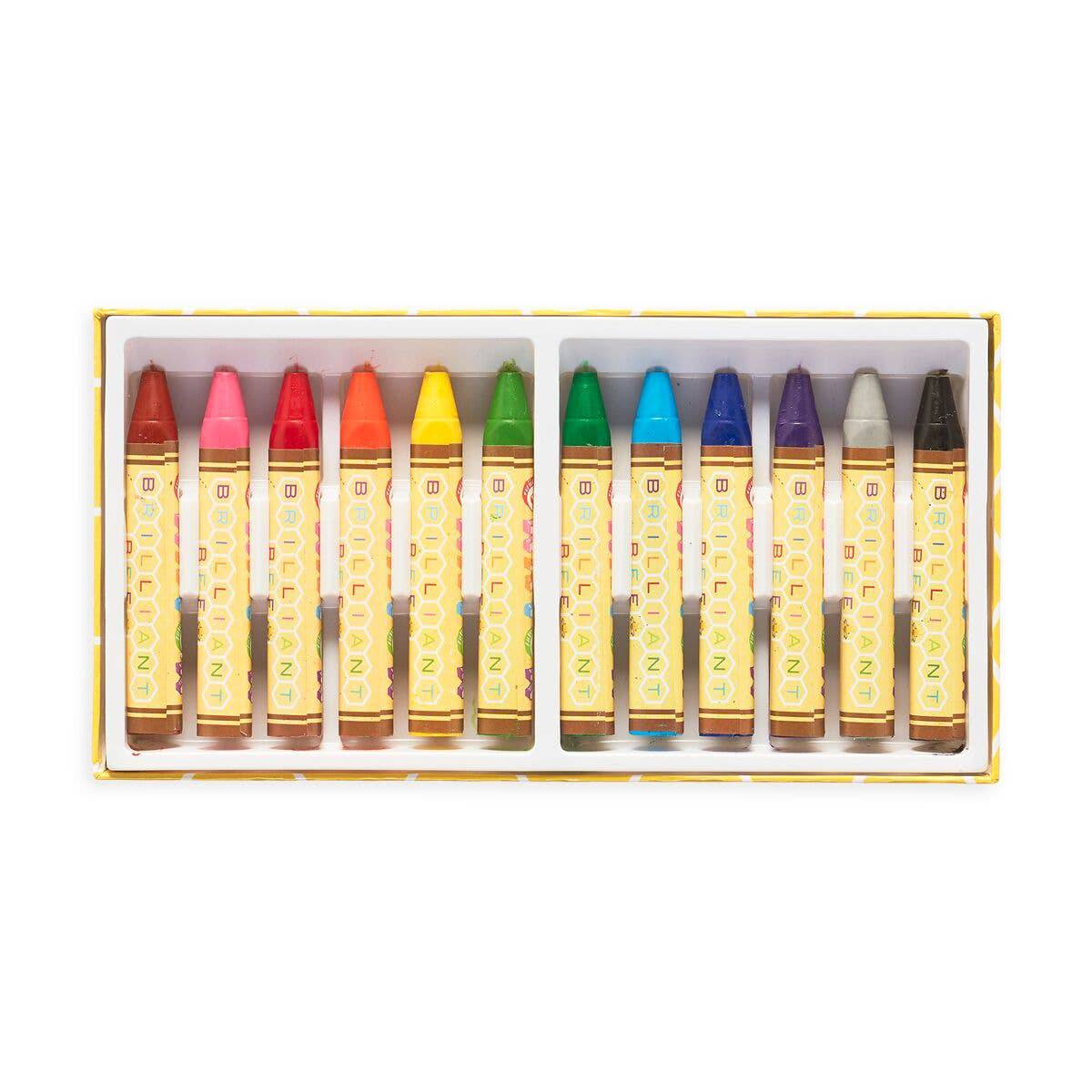 Brilliant Bee Crayons- Set of 12 - Toy Polloi