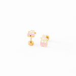 Pip Pop Post ballet slipper stud earrings featuring delicate, detailed ballet shoe designs in a charming accessory style.