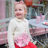 Pink Sequin Bow Bag
