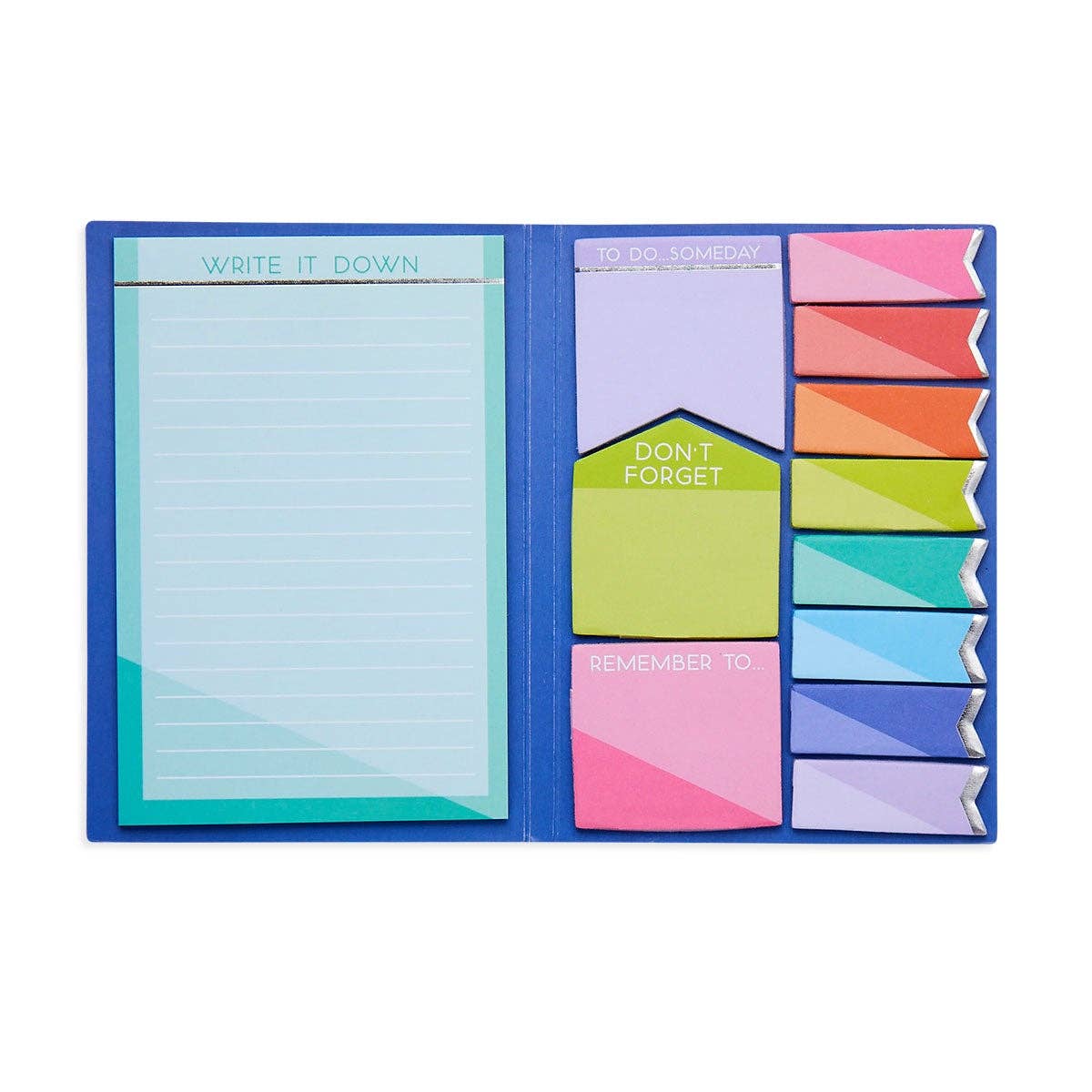 OOLY Side Notes Sticky Tab Set for arts and crafts, featuring colorful paper tabs and decorative sticky flags for organization and DIY projects.