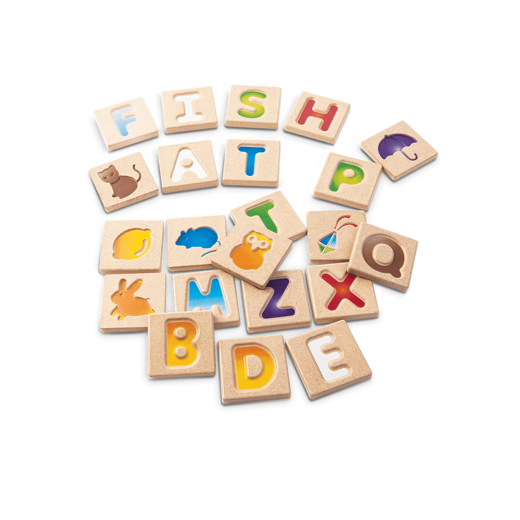 Wood Alphabet Tiles