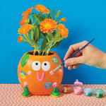 Bright Stripes Paint & Grow Orange Kit for arts and crafts, featuring vibrant orange paints and craft materials on a white background.