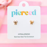 Pink Bow Earrings - Toy Polloi