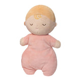 Soft plush baby doll with a fawn swaddle, from Douglas Toys, featuring a cuddly, realistic design perfect for gentle play and comfort.