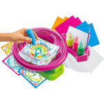 Tornado Spin Art Kit for arts and crafts by The Toy Network, featuring spinning art tools and colorful paint supplies.