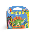 Colorful dinosaurs sticker book by eeBoo featuring pages of dinosaur stickers for kids to enjoy and create with.