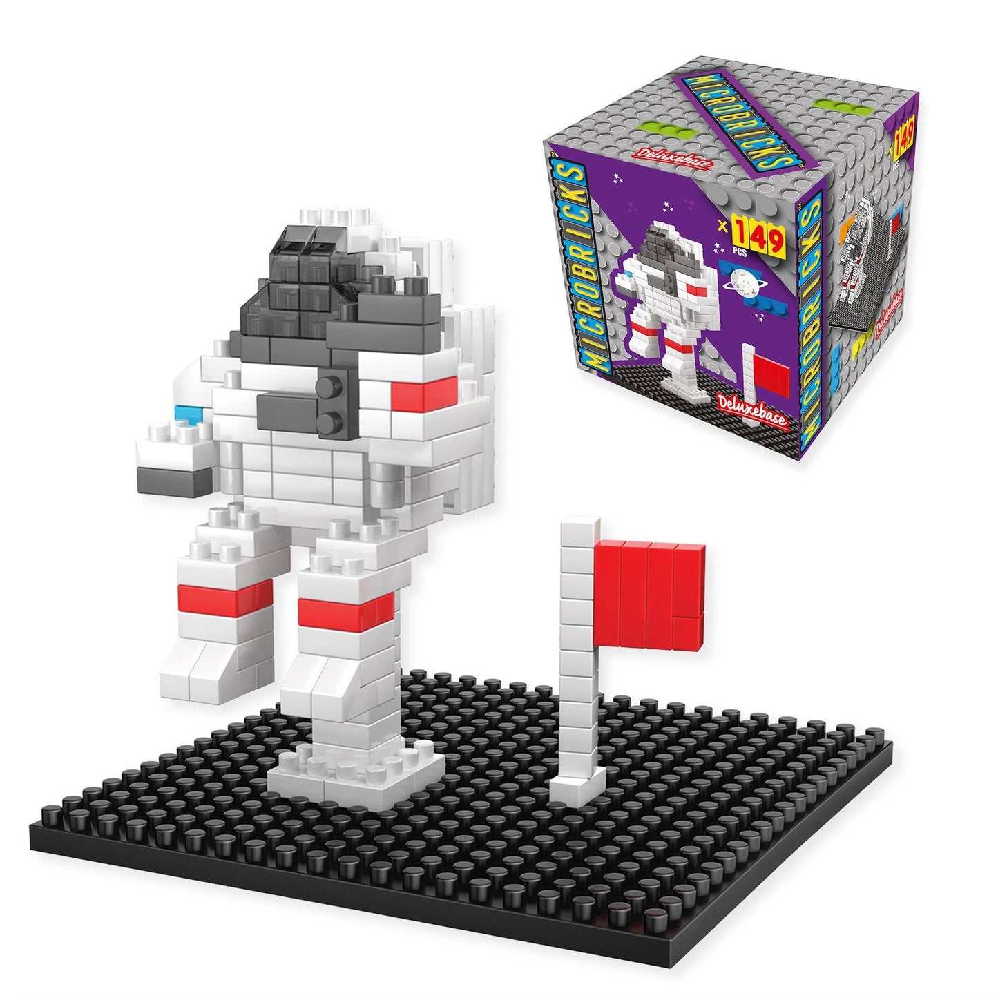 Microbricks - Astronaut Mini Brick Construction Set - Toy Polloi