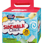 Colorful jumbo sidewalk chalk sticks for outdoor drawing and play from Toysmith, ideal for creating vibrant chalk art on pavement.