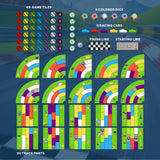 HABA Monza Racing Game with colorful race track and cars, suitable for children and family fun.