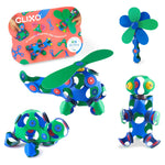 Clixo Crew Pack Magnetic Building Set: Blue/Green - Toy Polloi