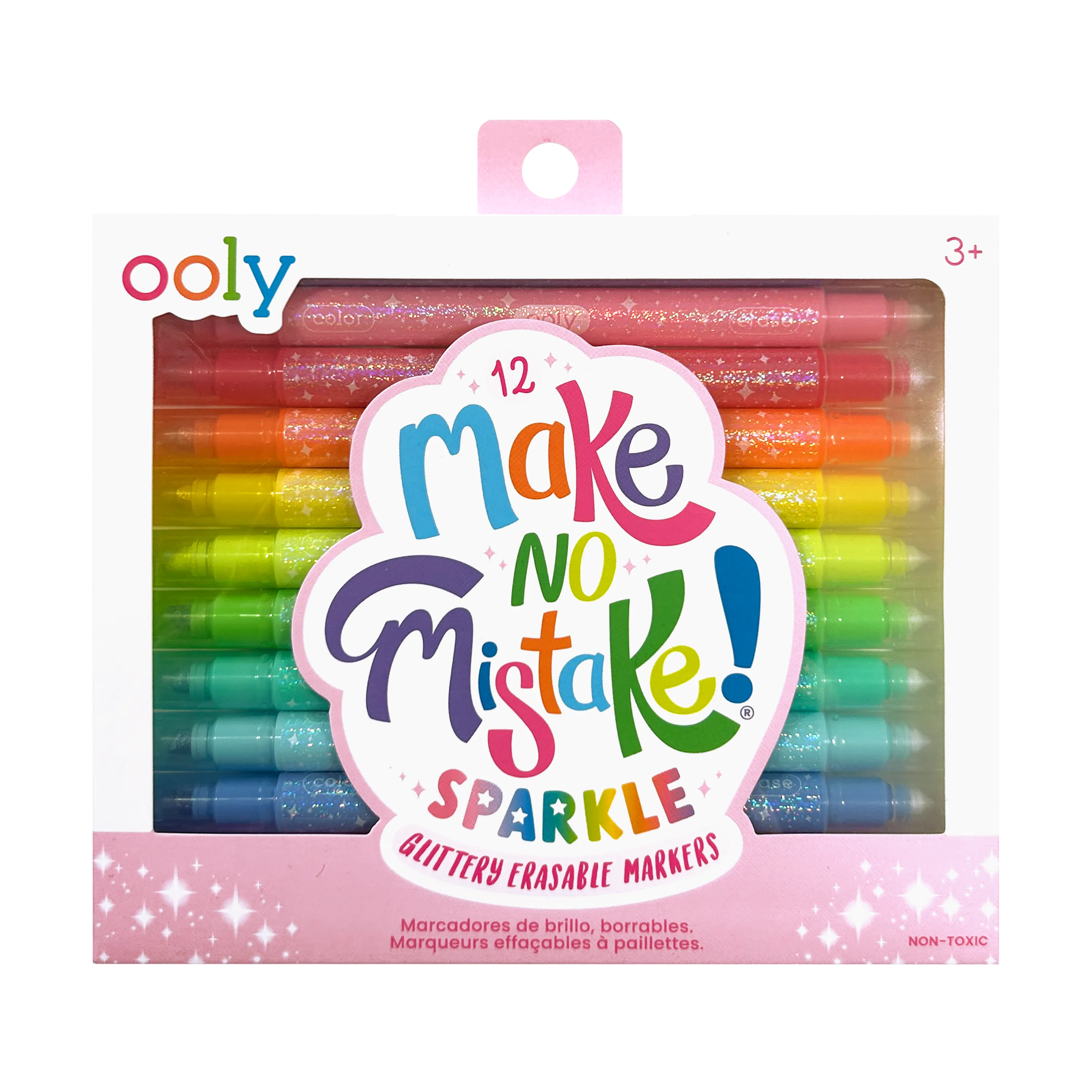 Ooly Make No Mistake! Glitter Erasable Markers - Toy Polloi