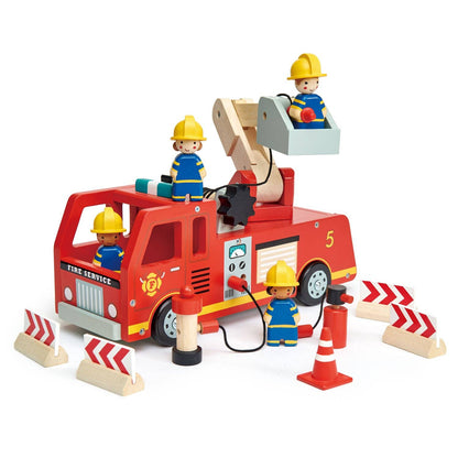 Wooden Fire Engine Set