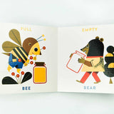Colorful Babylink Animal Opposites Board Book by Simon & Schuster with illustrations of animals and contrasting opposites for kids.