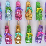 Milk chocolate bunny pops from Gosanko Chocolate, adorable treat with bunny-shaped milk chocolates on sticks.