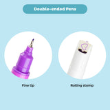 Dual-Tip Roller Stamp Pens