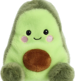 Soft avocado-shaped plush toy from Palm Pals featuring a cute, plush avocado character with embroidered facial features.