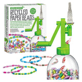 DIY Recycled Paper Beads Kit for arts and crafts by The Toy Network, featuring colorful paper beads and crafting supplies.