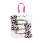 Leopard Love Twisty Bow Clips - Toy Polloi