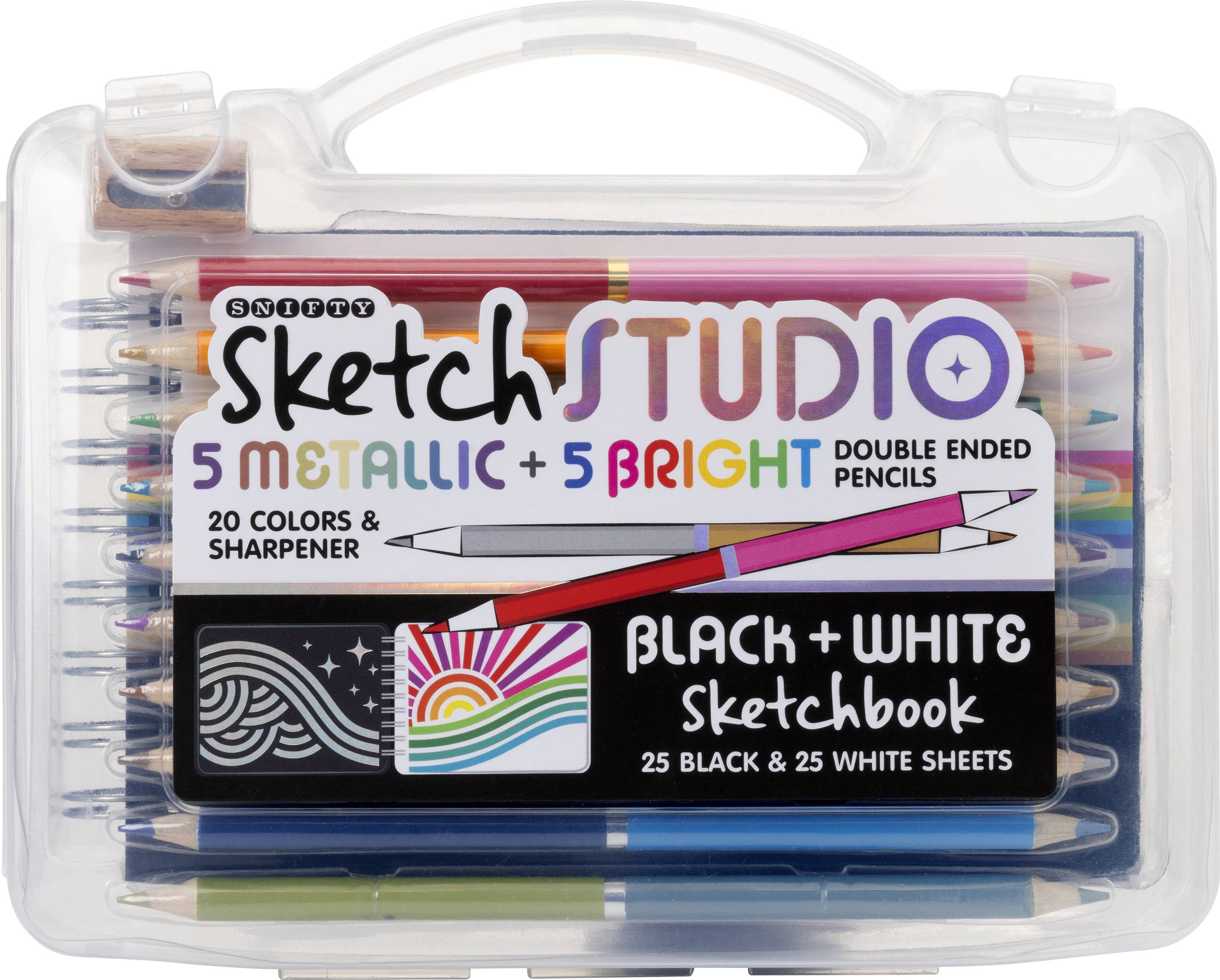 Sketch Studio Travel Set - Metallic & Bright Pencils - Toy Polloi