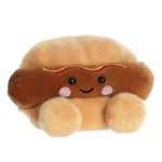 Soft Hot Dog Palm Pal plush toy from Palm Pals featuring a cute, cuddly hot dog character with a smiling face and plush fabric.