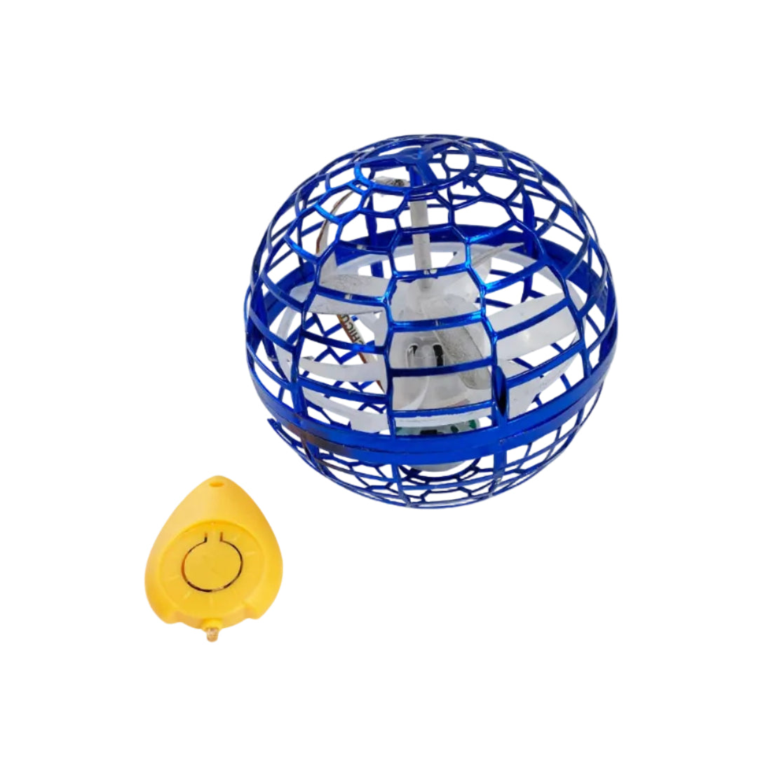 HQ Kites & Designs RC Aerosphere Flying Orb toy, spherical drone with colorful LED lights and sleek design for outdoor play.