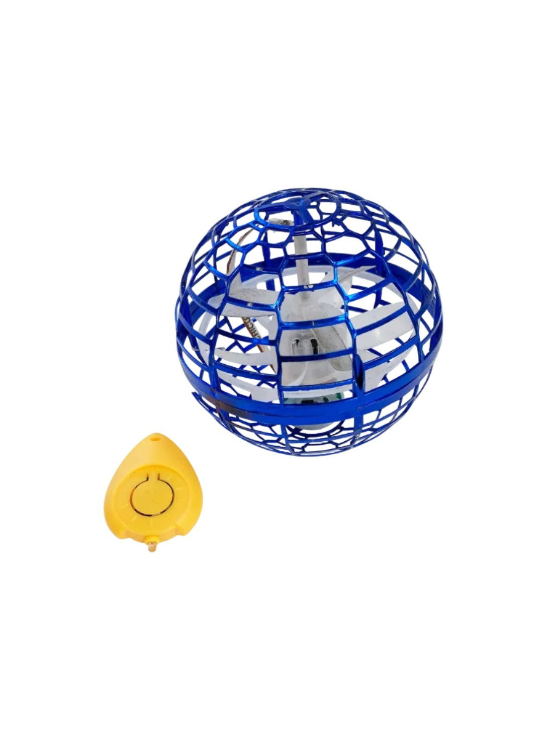 HQ Kites & Designs RC Aerosphere Flying Orb toy, spherical drone with colorful LED lights and sleek design for outdoor play.