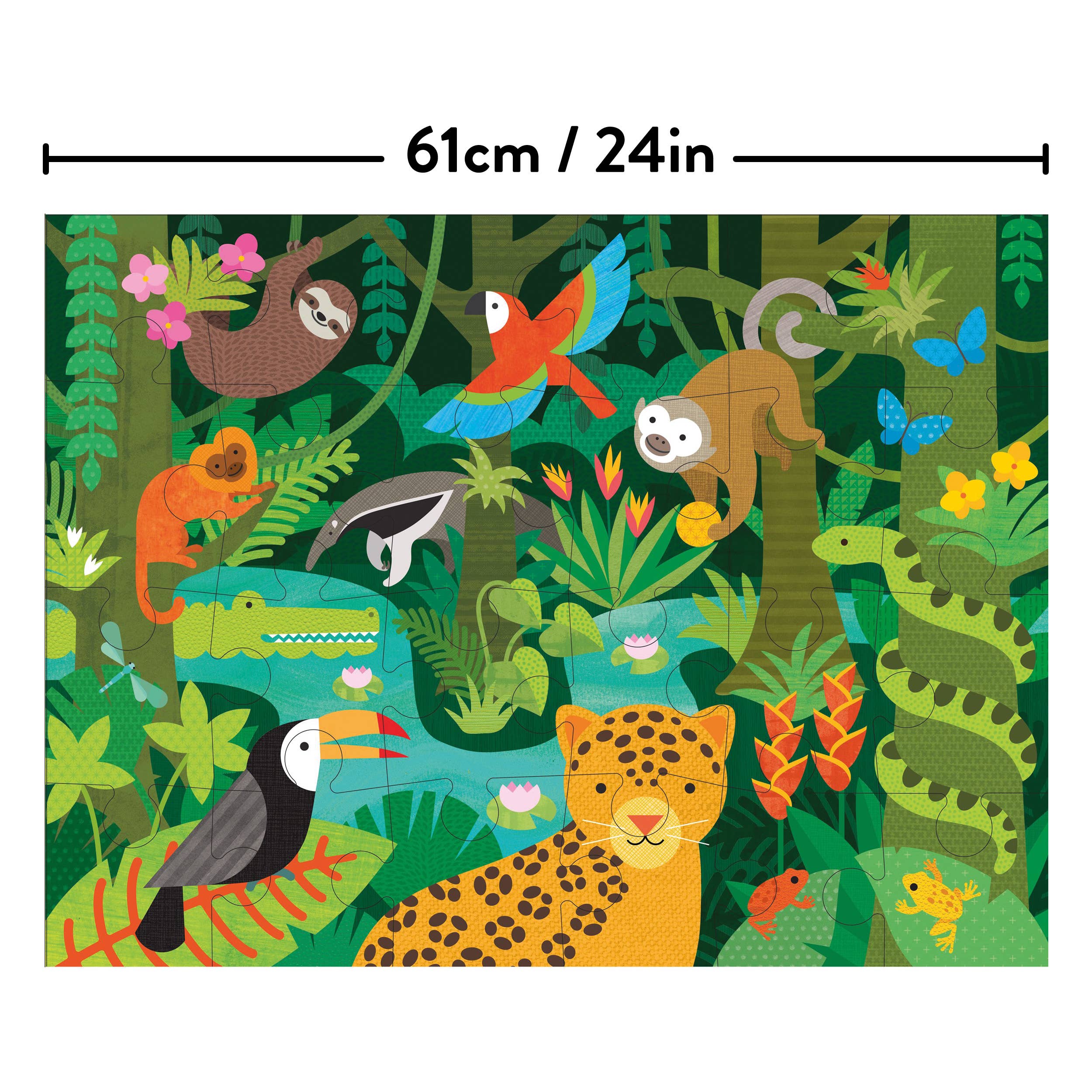 Wild Rainforest 24-Piece Floor Puzzle - Toy Polloi