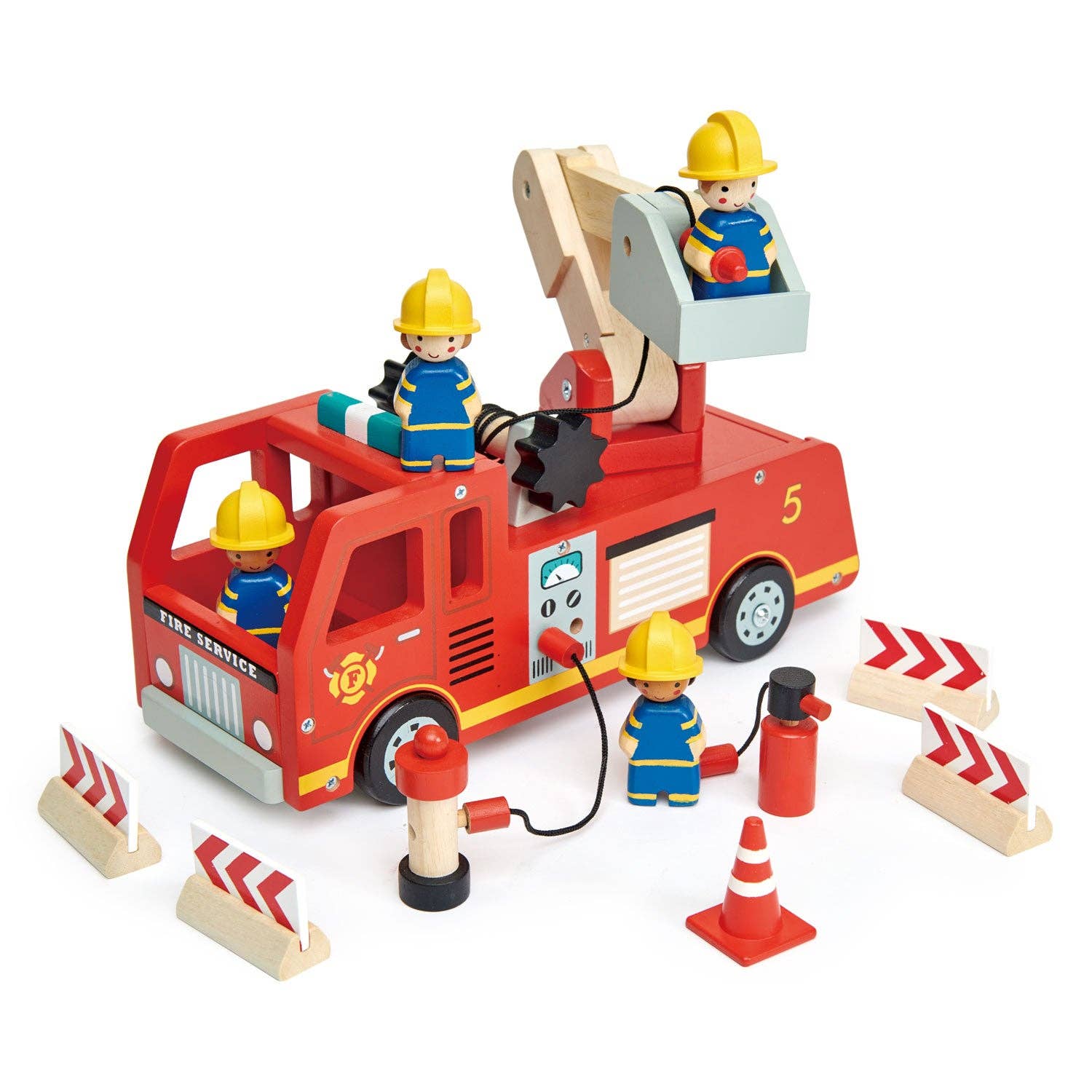 Wooden Fire Engine Set