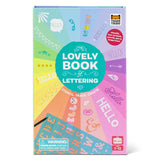 The Lovely Book of Lettering arts and crafts book by Tiger Tribe featuring colorful lettering designs and creative calligraphy pages.