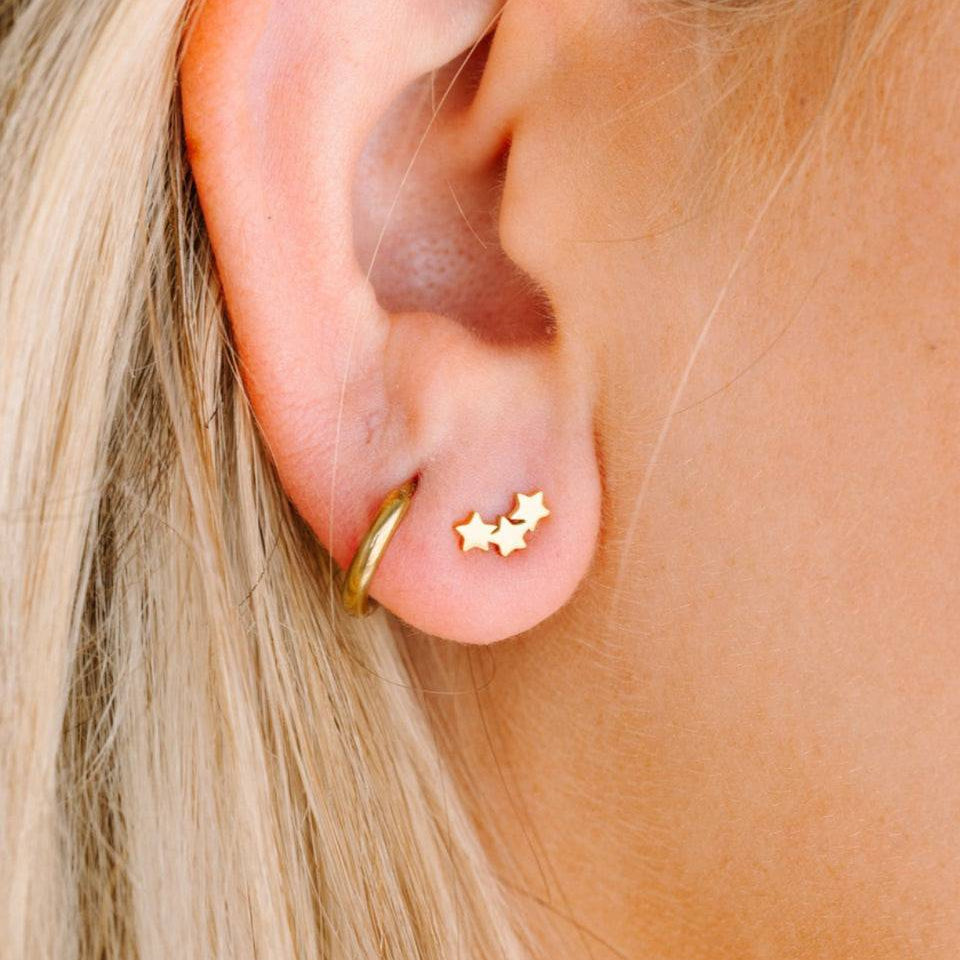 Triple Star Earrings