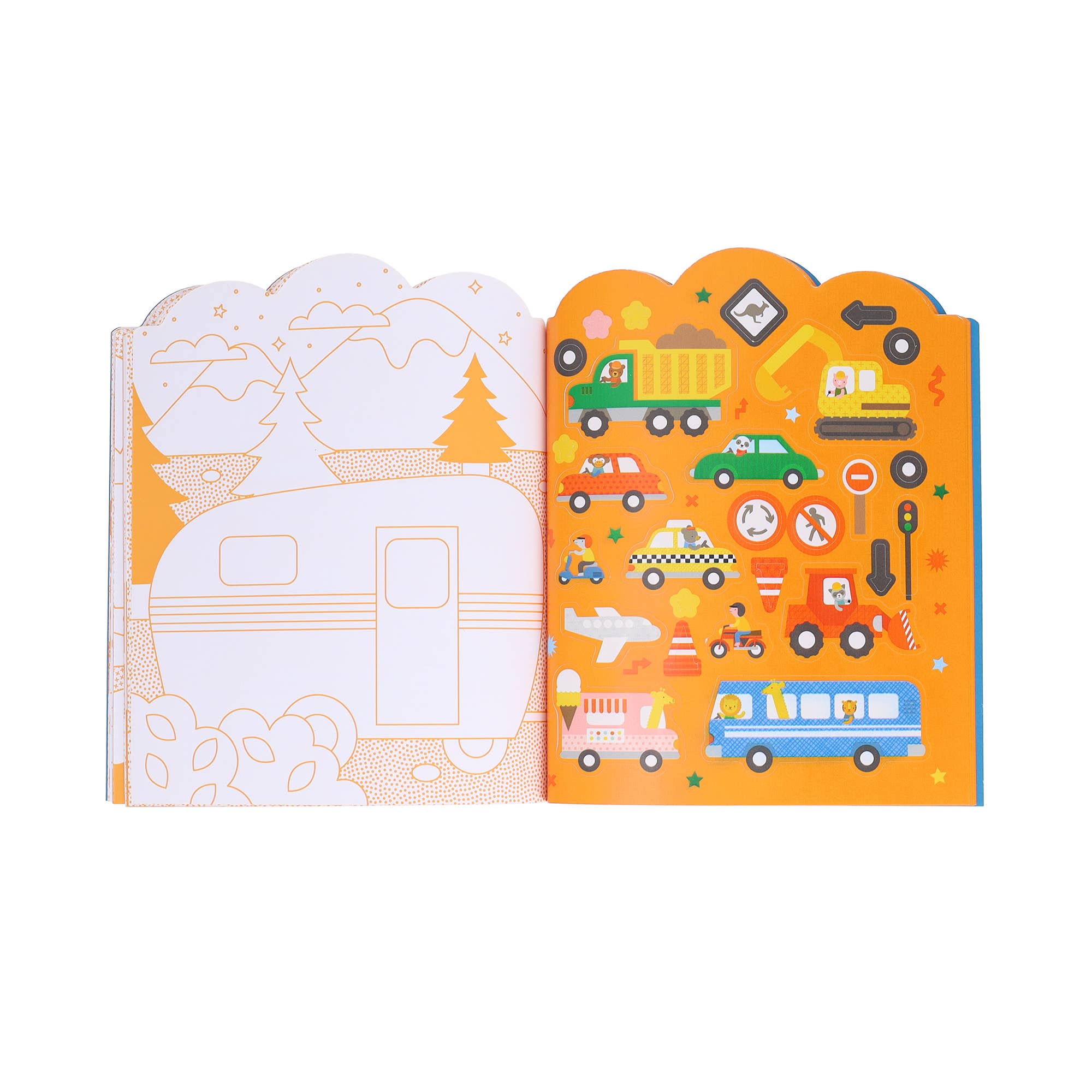 Coloring Book with Stickers: Vehicles - Toy Polloi