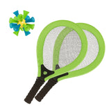 Toysmith Bashminton outdoor yard game with rackets and shuttlecock on grass for active outdoor fun.