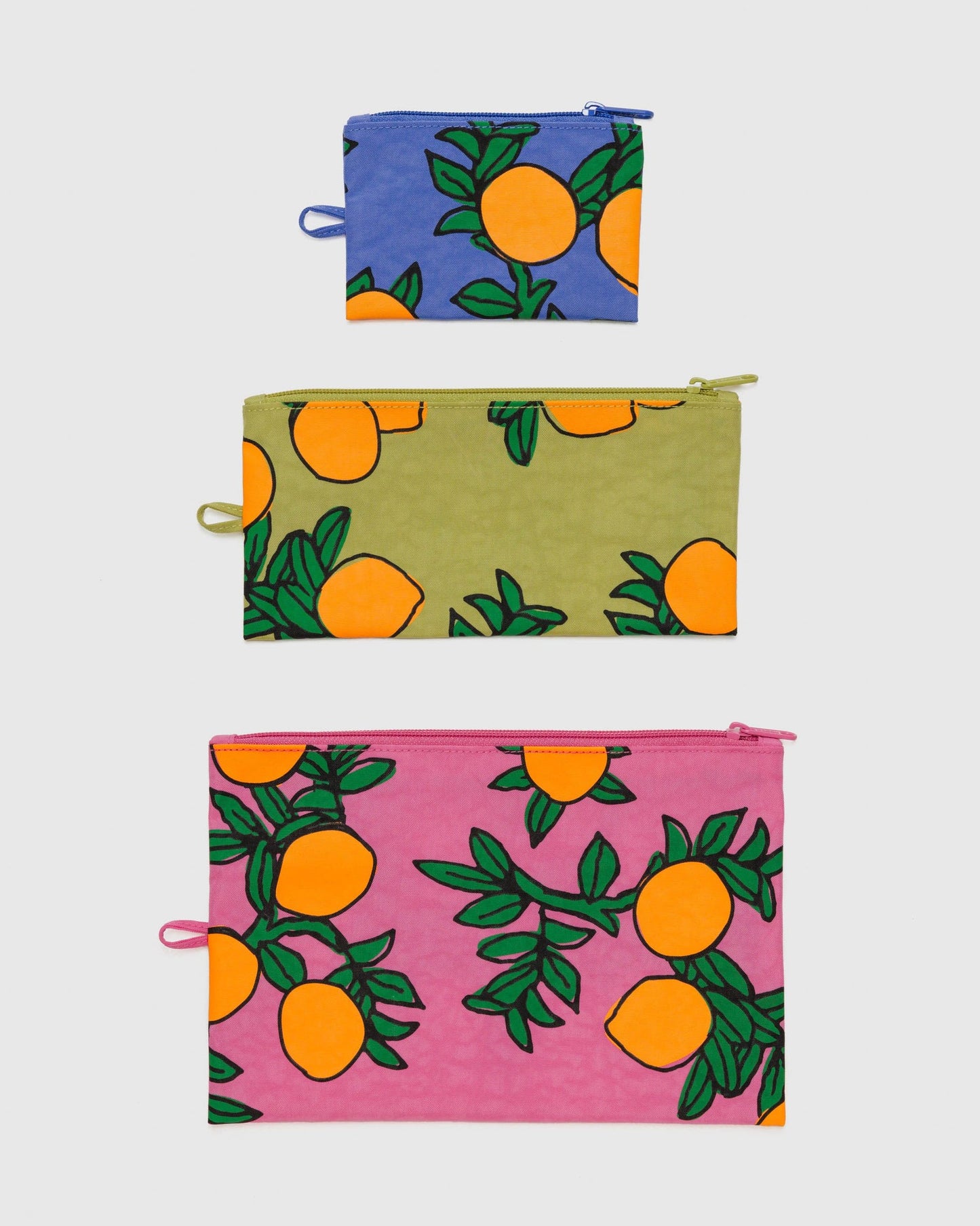 Flat Pouch Set, Orange Trees